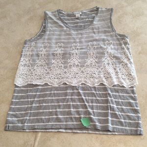 J. Crew women’s blouse sleeveless lace mm